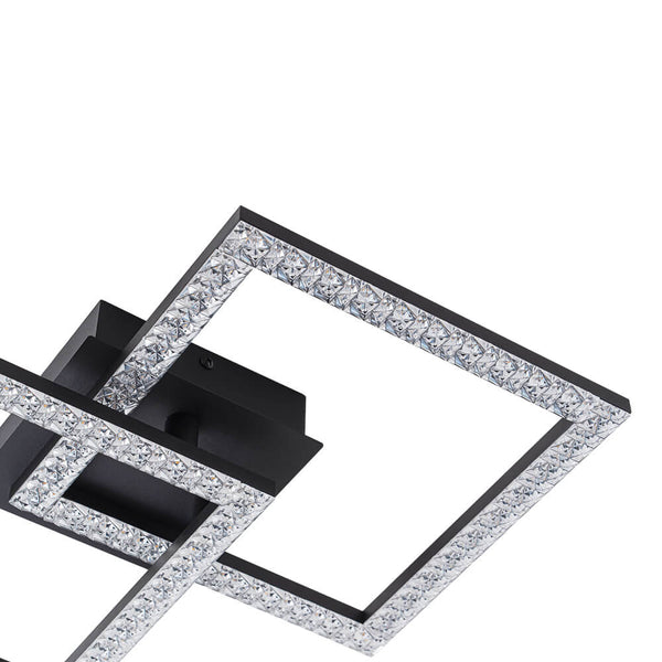 Modern 2 - Light Square LED Semi - Flush Ceiling Light - Yiilighting