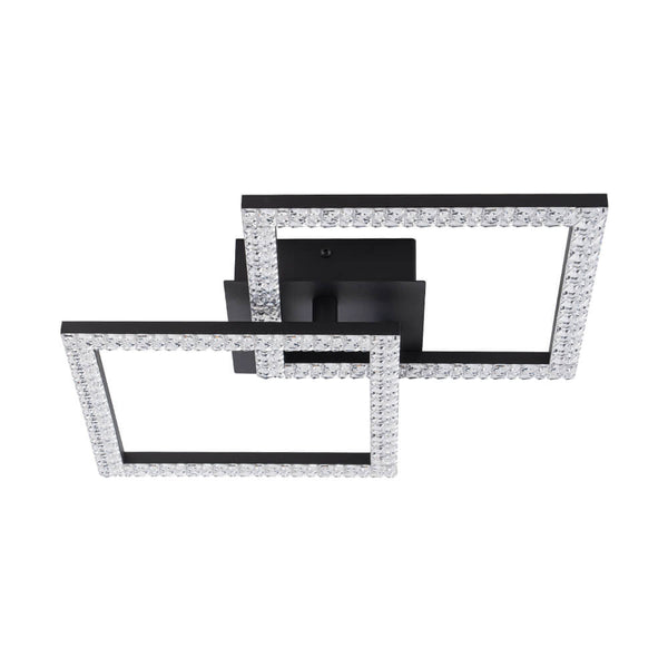 Modern 2 - Light Square LED Semi - Flush Ceiling Light - Yiilighting