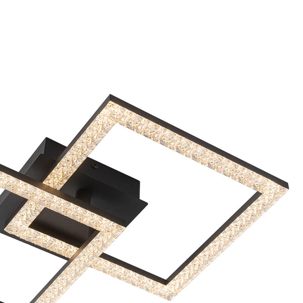 Modern 2 - Light Square LED Semi - Flush Ceiling Light - Yiilighting