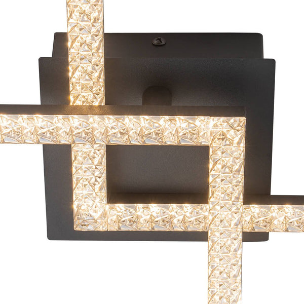 Modern 2 - Light Square LED Semi - Flush Ceiling Light - Yiilighting