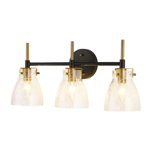 Modern 3 - Light Clear Glass Bathroom Vanity Wall Sconce - Yiilighting