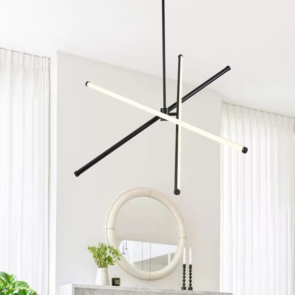 Modern 3 - Light Cross Arms Sputnik LED Chandelier - Yiilighting