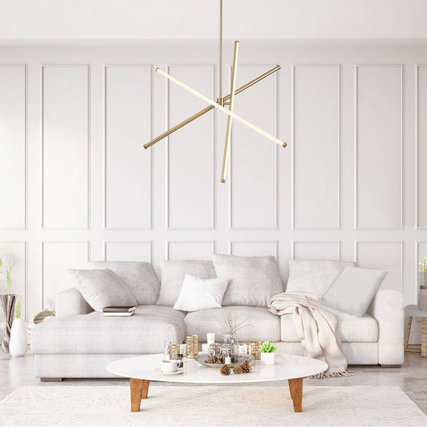 Modern 3 - Light Cross Arms Sputnik LED Chandelier - Yiilighting