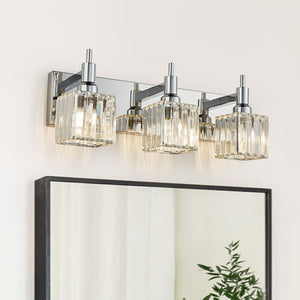 Modern 3 - Light Crystal Square Wall Sconce - Yiilighting