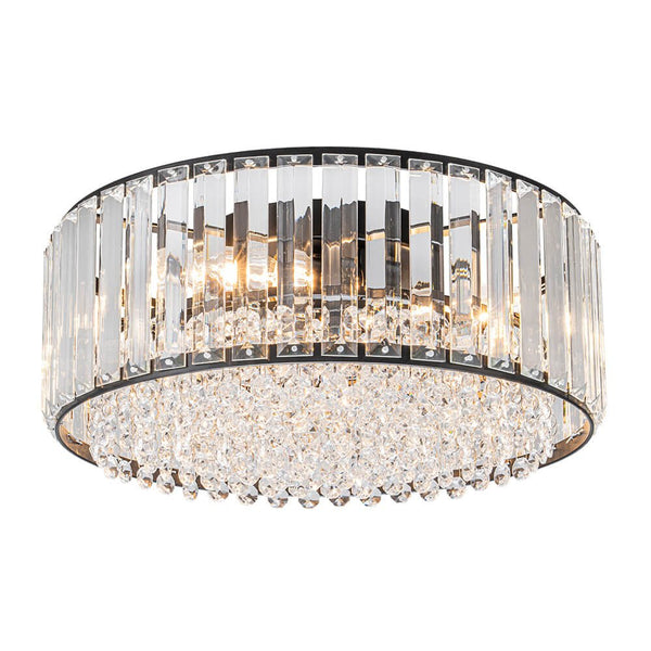 Modern 3 - Light Drum Crystal Flush Mount Light - Yiilighting