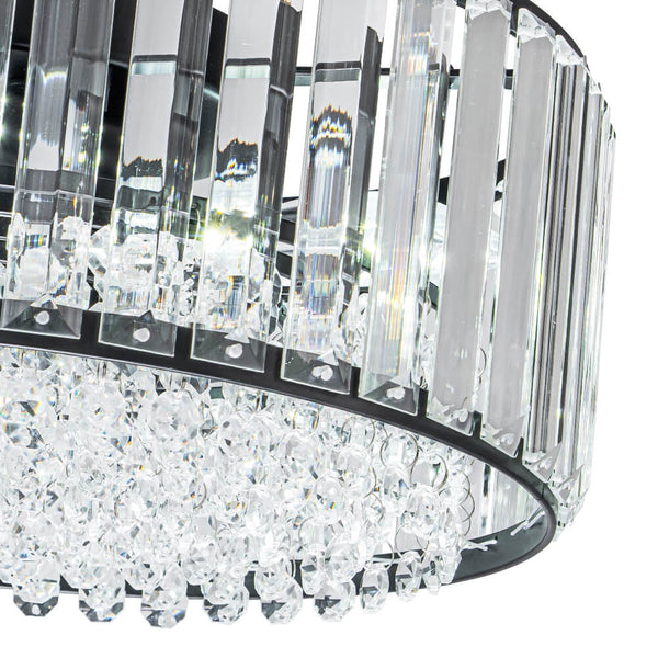 Modern 3 - Light Drum Crystal Flush Mount Light - Yiilighting