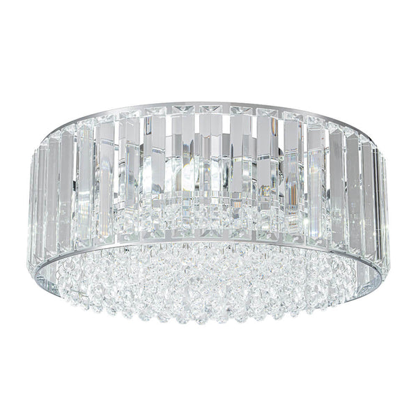 Modern 3 - Light Drum Crystal Flush Mount Light - Yiilighting