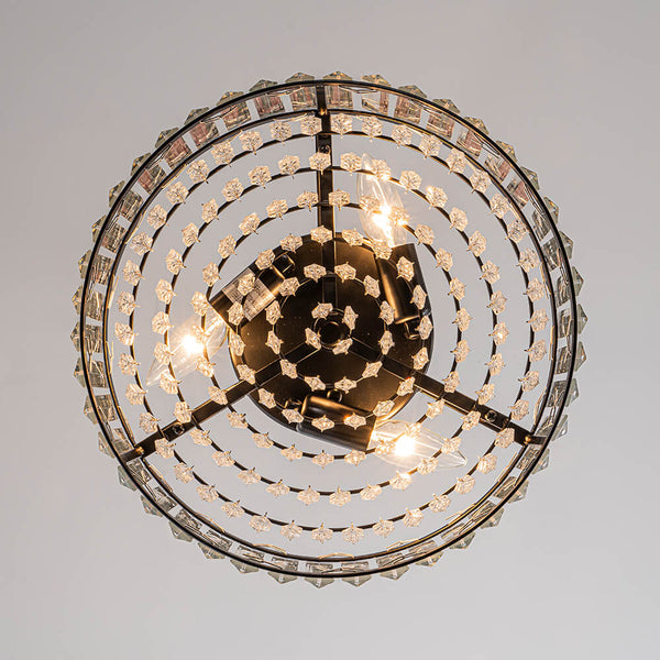 Modern 3 - Light Drum Crystal Flush Mount Light - Yiilighting
