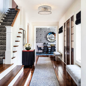 Modern 3 - Light Drum Crystal Flush Mount Light - Yiilighting