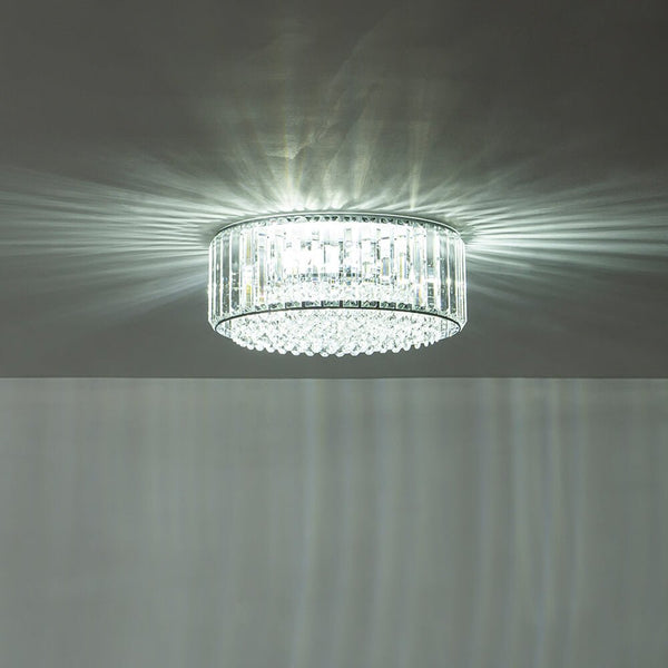 Modern 3 - Light Drum Crystal Flush Mount Light - Yiilighting