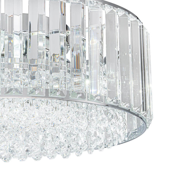Modern 3 - Light Drum Crystal Flush Mount Light - Yiilighting