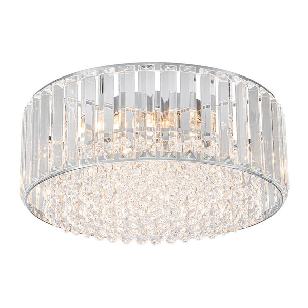 Modern 3 - Light Drum Crystal Flush Mount Light - Yiilighting