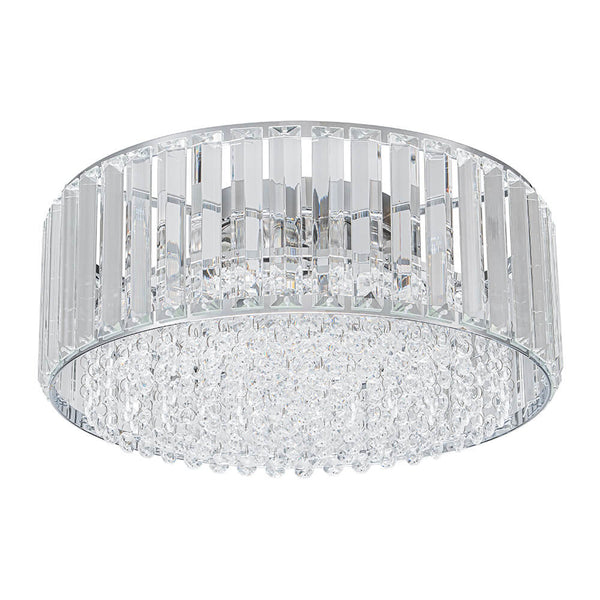Modern 3 - Light Drum Crystal Flush Mount Light - Yiilighting