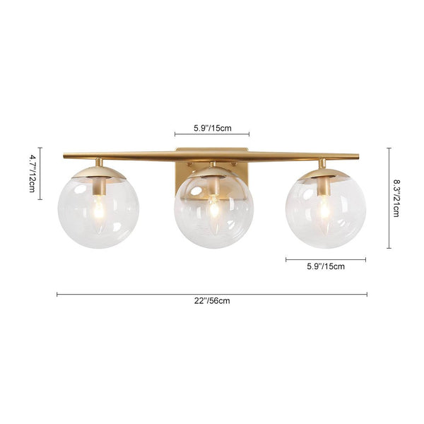 Modern 3 - Light Glass Wall Sconce - Yiilighting