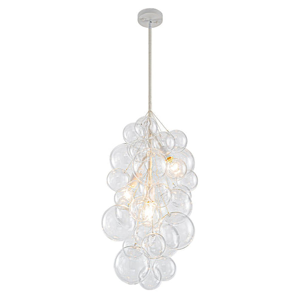 Modern 3 - Light Grape Cluster Clear Glass Chandelier - Yiilighting