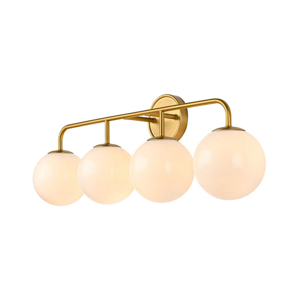 Modern 3/4 - Light Glass Globe Bathroom Vanity Wall Light - Yiilighting