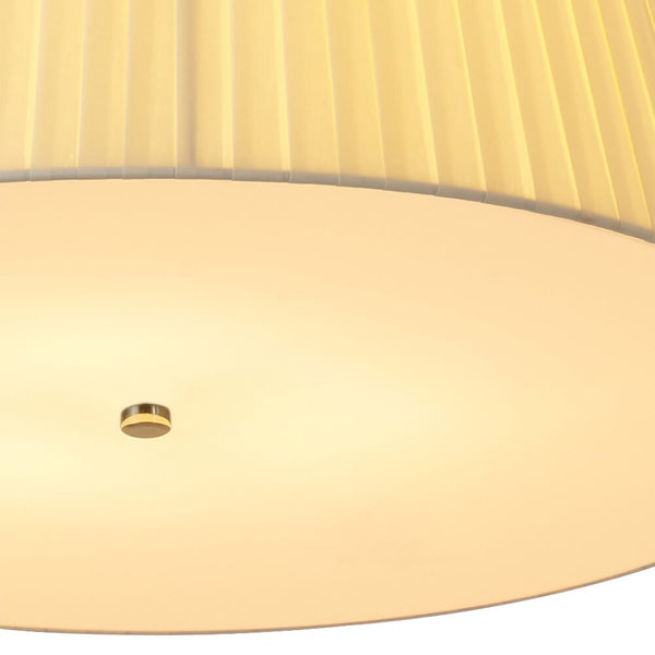 Modern 3/4 Light Pleated Drum Cone Semi - Flush Ceiling Light - Yiilighting