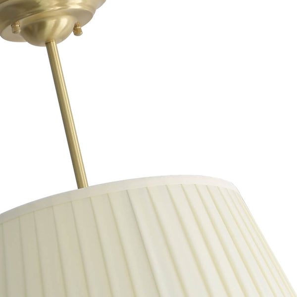 Modern 3/4 Light Pleated Drum Cone Semi - Flush Ceiling Light - Yiilighting