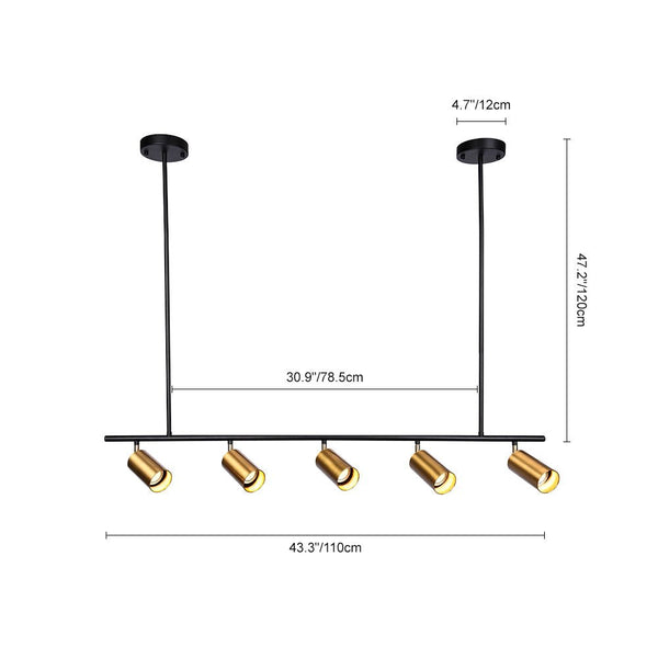 Modern 3/5 - Light Track Lighting linear Island Chandelier - Yiilighting