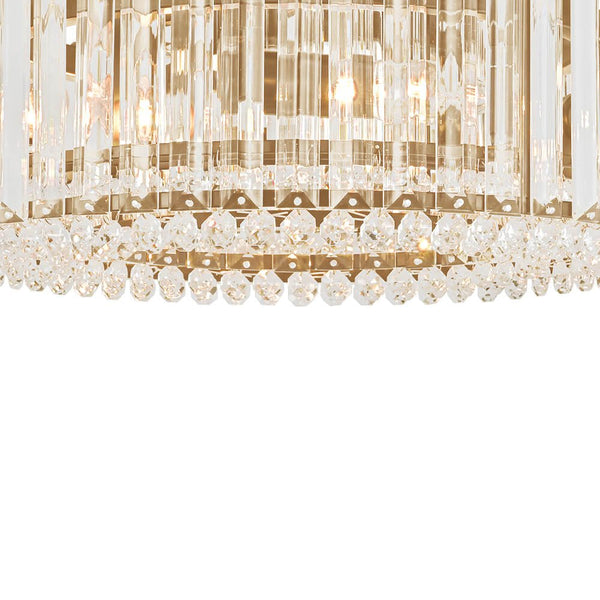 Modern 4 - Light Bauhaus Crystal Semi - Flush Mount Ceiling Light - Yiilighting
