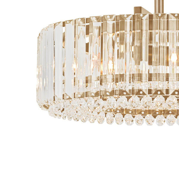 Modern 4 - Light Bauhaus Crystal Semi - Flush Mount Ceiling Light - Yiilighting