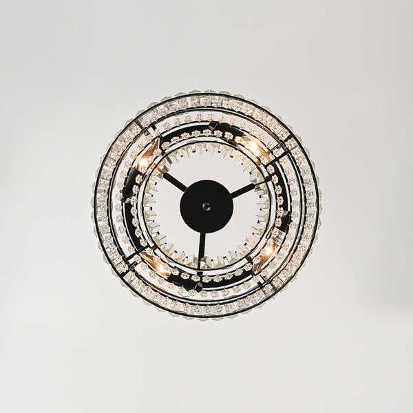 Modern 4 - Light Bauhaus Crystal Semi - Flush Mount Ceiling Light - Yiilighting