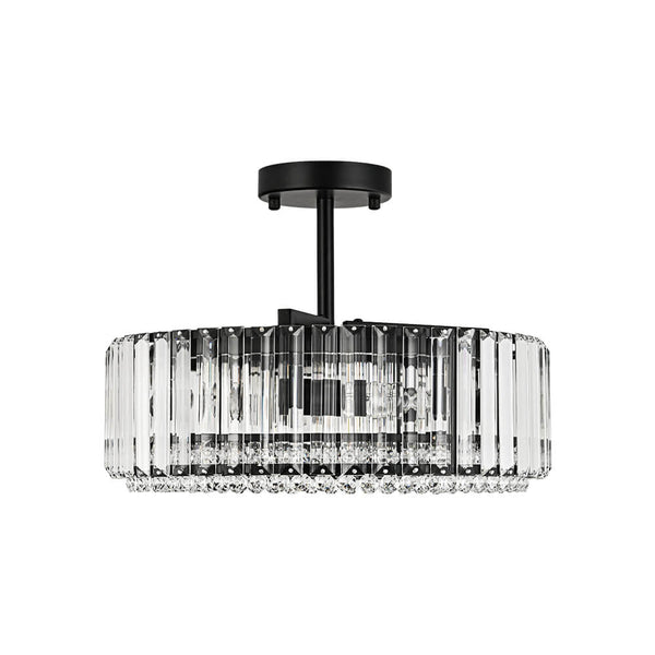 Modern 4 - Light Bauhaus Crystal Semi - Flush Mount Ceiling Light - Yiilighting