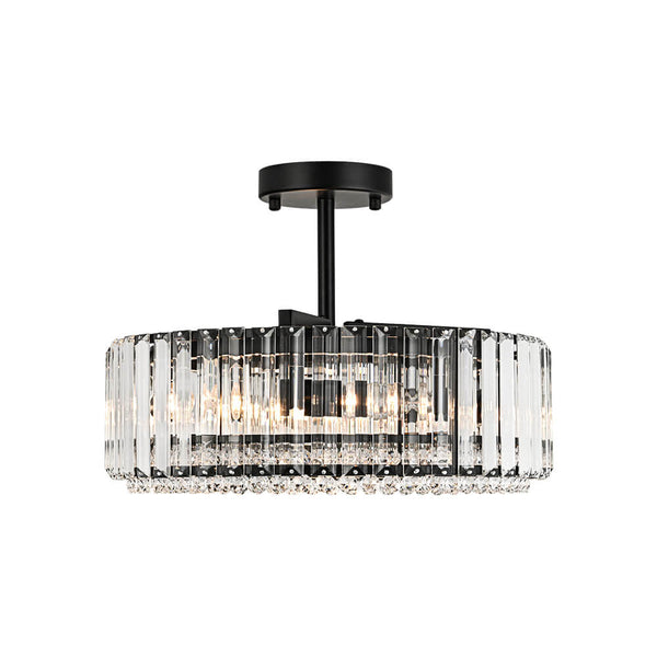Modern 4 - Light Bauhaus Crystal Semi - Flush Mount Ceiling Light - Yiilighting