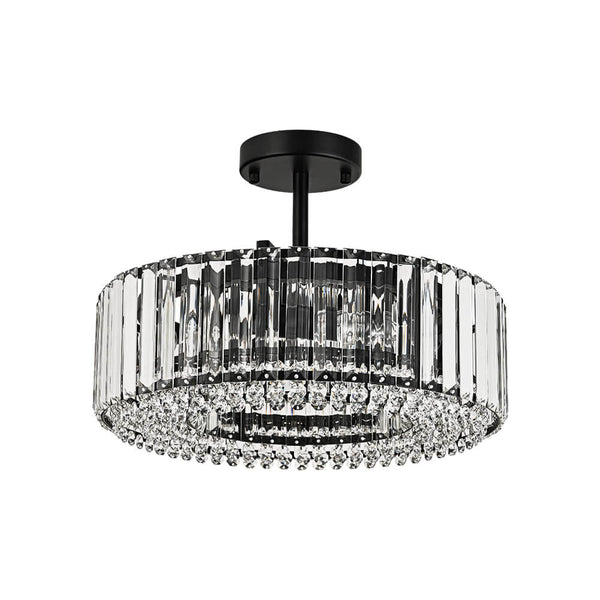 Modern 4 - Light Bauhaus Crystal Semi - Flush Mount Ceiling Light - Yiilighting