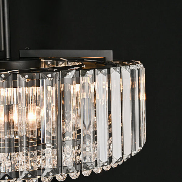 Modern 4 - Light Bauhaus Crystal Semi - Flush Mount Ceiling Light - Yiilighting