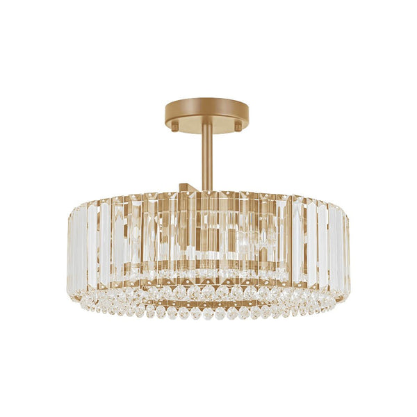 Modern 4 - Light Bauhaus Crystal Semi - Flush Mount Ceiling Light - Yiilighting