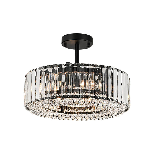 Modern 4 - Light Bauhaus Crystal Semi - Flush Mount Ceiling Light - Yiilighting