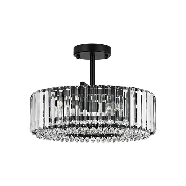 Modern 4 - Light Bauhaus Crystal Semi - Flush Mount Ceiling Light - Yiilighting