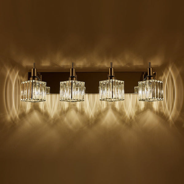 Modern 4 - Light Crystal Square Wall Sconce - Yiilighting