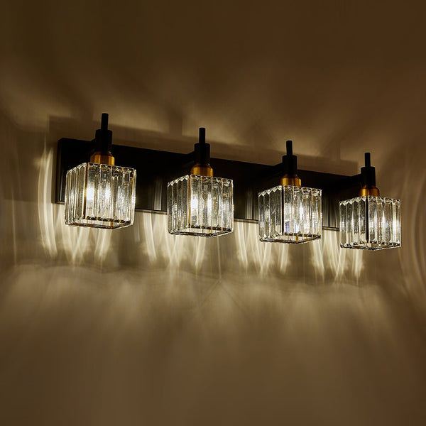 Modern 4 - Light Crystal Square Wall Sconce - Yiilighting