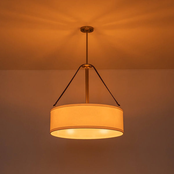 Modern 4 - Light Fabric Drum Pendant Light - Yiilighting