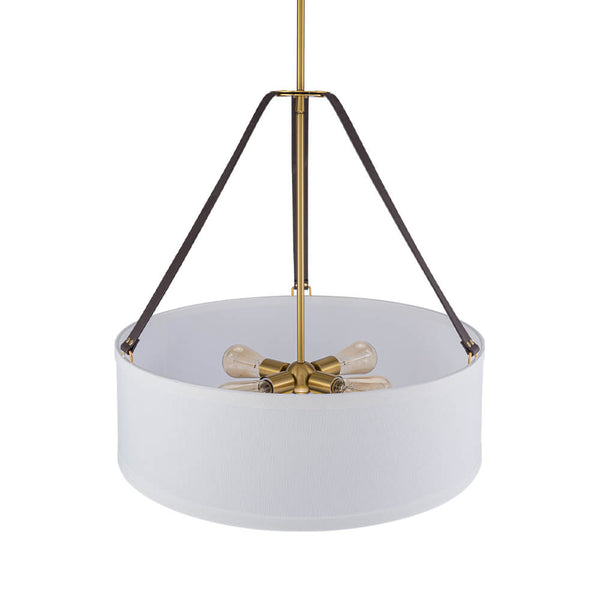 Modern 4 - Light Fabric Drum Pendant Light - Yiilighting