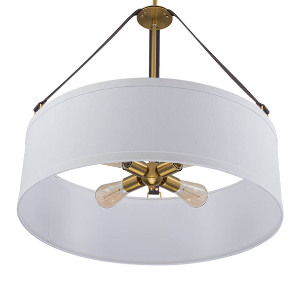 Modern 4 - Light Fabric Drum Pendant Light - Yiilighting