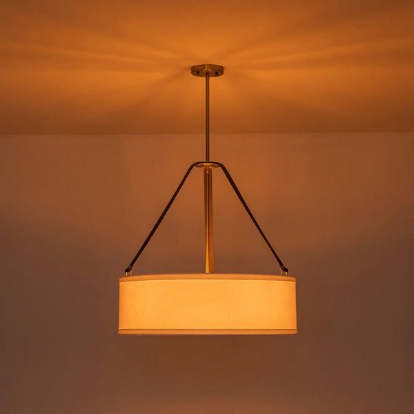 Modern 4 - Light Fabric Drum Pendant Light - Yiilighting