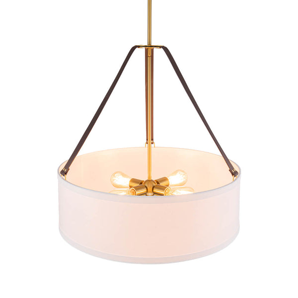 Modern 4 - Light Fabric Drum Pendant Light - Yiilighting