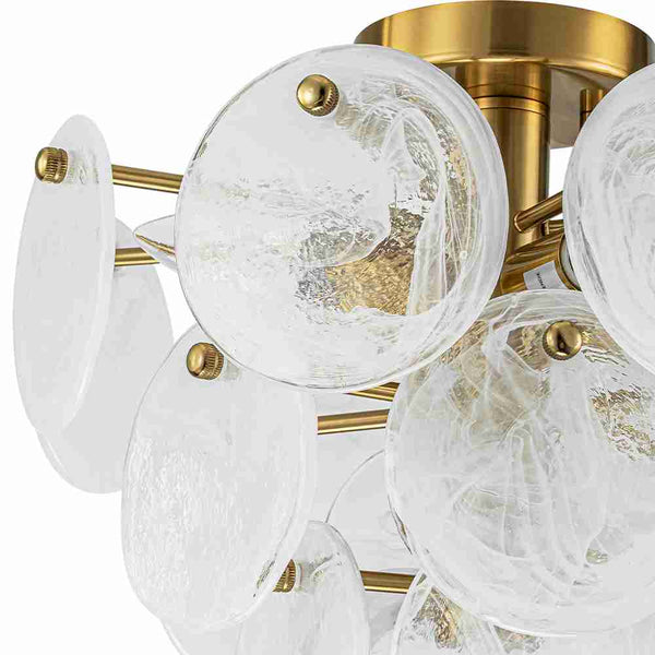 Modern 4 - Light Glass Semi - Flush Ceiling Light - Yiilighting