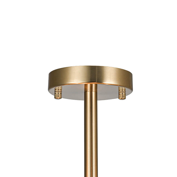 Modern 4 - Light Hollow Design Drum Crystal Semi - Flush Mount Ceiling Light - Yiilighting