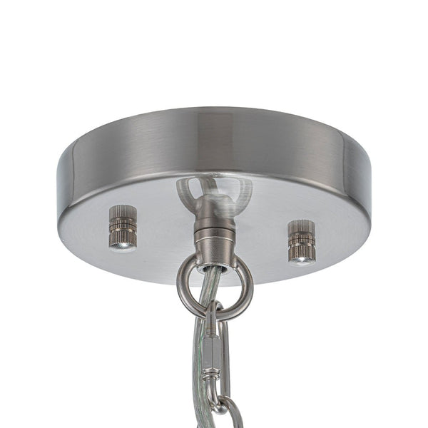 Modern 5 - Light Ice - Patterned Rectangular Glass Round Convertible Design Chandelier - Yiilighting