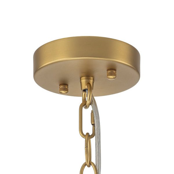 Modern 5 - Light Ice - Patterned Rectangular Glass Round Convertible Design Chandelier - Yiilighting