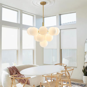 Großer Sputnik Kronleuchter 13-flammig Mit Glaskugeln – Moderner Deckenleuchter In Gold, Für Wohnzimmer, Esszimmer & Schlafzimmer (G9, Höhenverstellbar, 60x15 Cm) Moderner Pendelleuchter Wohnzimmer