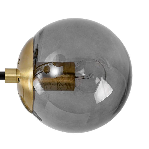 Modern 6 - Lght Bubble Glass Globe Iron Sputnik Ceiling Light - Yiilighting