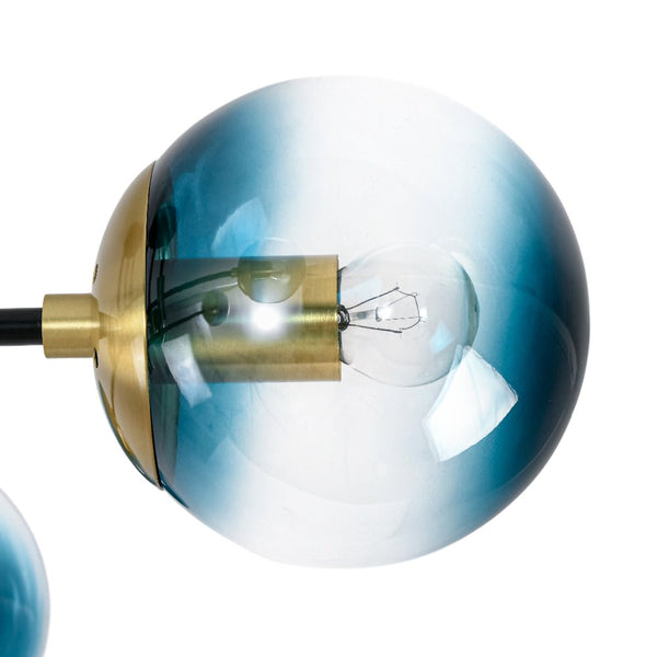 Modern 6 - Lght Bubble Glass Globe Iron Sputnik Ceiling Light - Yiilighting