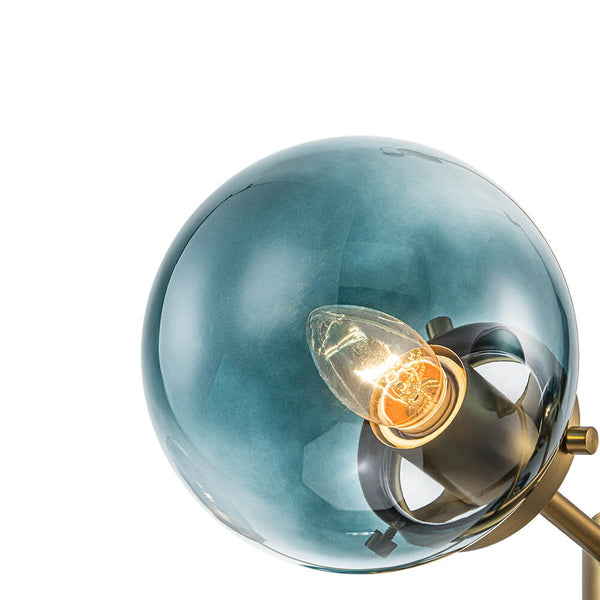 Modern 6 - Light Sputnik Blue Glass Sphere Bubble Chandelier - Yiilighting