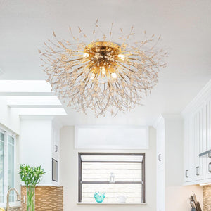 Modern 6/8 Lights Sputnik Crystal Ceiling Chandelier - Yiilighting