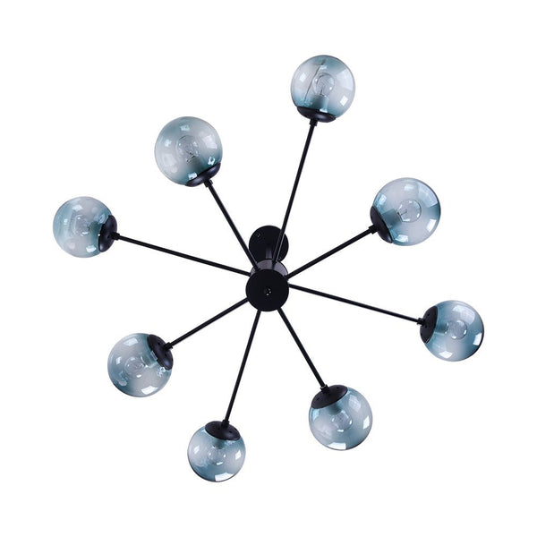 Modern 8 - Light Branching Bubble Blue Chandelier - Yiilighting